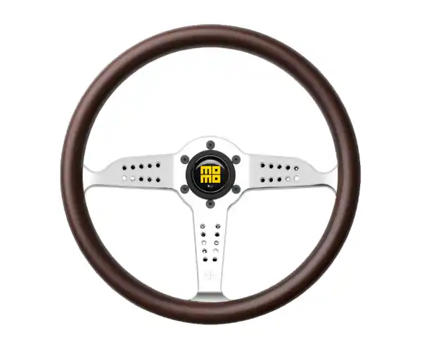 Momo Super Grand Prix Steering Wheel 350 mm - Mahogany Wood/Pol Spokes