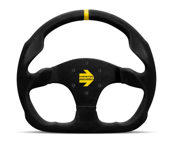 Momo MOD30 Steering Wheel 320 mm - Black Suede/Black Spokes/1 Stripe