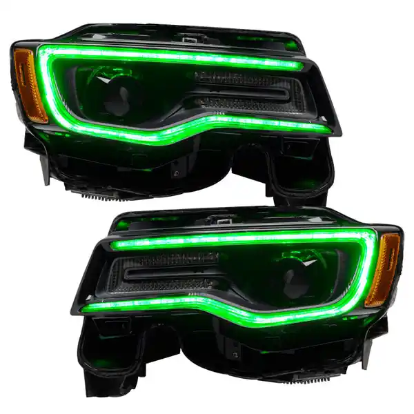 Oracle 2014-2021 Jeep Grand Cherokee Dynamic Headlight DRL Upgrade Kit - ColorSHIFT - Dynamic