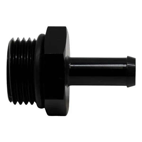 DeatschWerks 8AN ORB Male to 5/16in Male Barb Fitting (Incl O-Ring) - Anodized Matte Black
