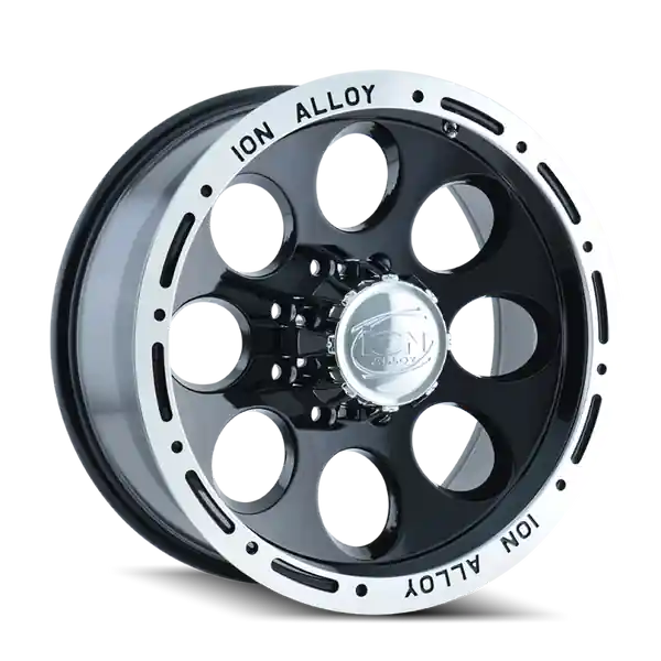 ION Type 174 15x8 / 5x114.3 BP / -27mm Offset / 83.82mm Hub Black/Machined Wheel