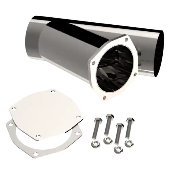 QTP 5in Weld-On QTEC Exhaust Cutout Y-Pipe