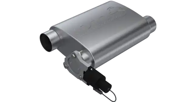 QTP 3in Weld-On 304SS Reverse Screamer Muffler w/Bolt-On QTEC Electric Cutout