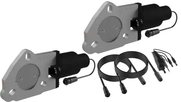 QTP 2.5in Bolt-On QTEC Dual Electric Cutout Valves - Pair