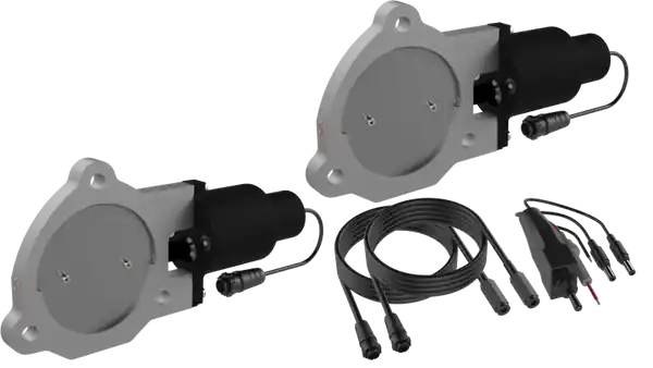 QTP 3.5in Bolt-On QTEC Dual Electric Cutout Valves - Pair