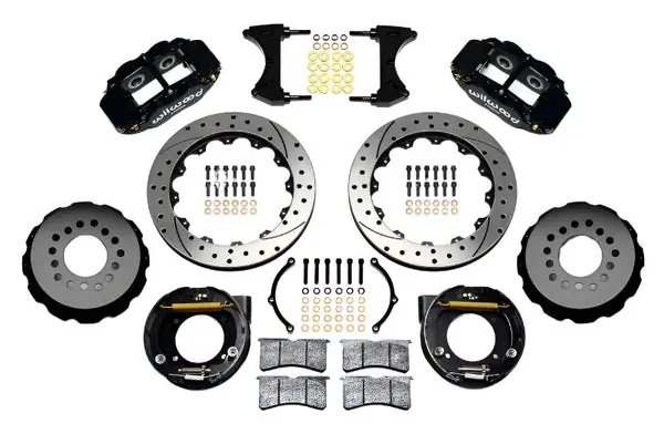 Wilwood Narrow Superlite 4R Rear P-Brk Kit 12.88in Drilled Chevy C-10 2.42 Offset 5-lug