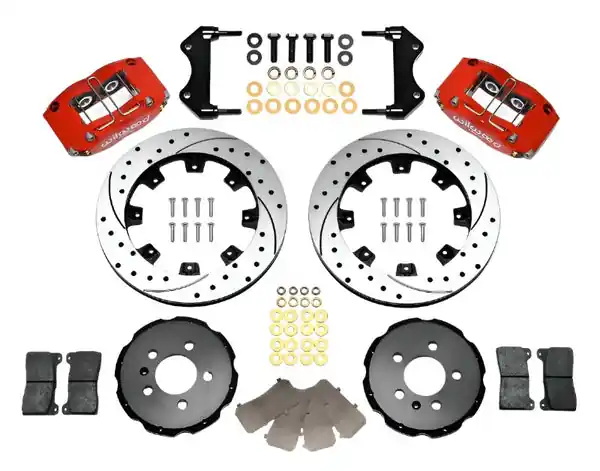 Wilwood Dynapro Radial Front Kit 12.19in Drilled Red 99-03 Jetta IV & Golf IV