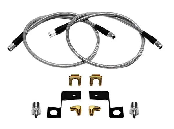 Wilwood Flexline Kit 30 inch -3 M10-1.0 IF 1/8 NPT 90 Degree