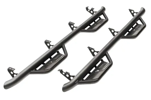 N-Fab Podium LG 15-18 GMC/Chevy Canyon/Colorado Crew Cab SRW - Tex. Black - Cab Length - 3in