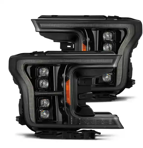 AlphaRex 18-20 Ford F-150 NOVA LED Proj Headlight Alpha Blk (14th Gen G2 Style)