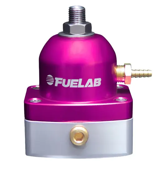 Fuelab 535 EFI Adjustable Mini FPR 25-90 PSI (2) -6AN In (1) -6AN Return - Purple