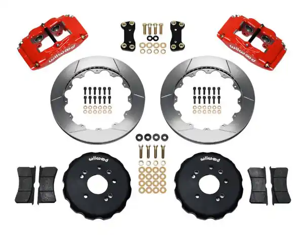 Wilwood FSLI4 Front Hat Kit 13.00in Drilled Red Nissan 240SX