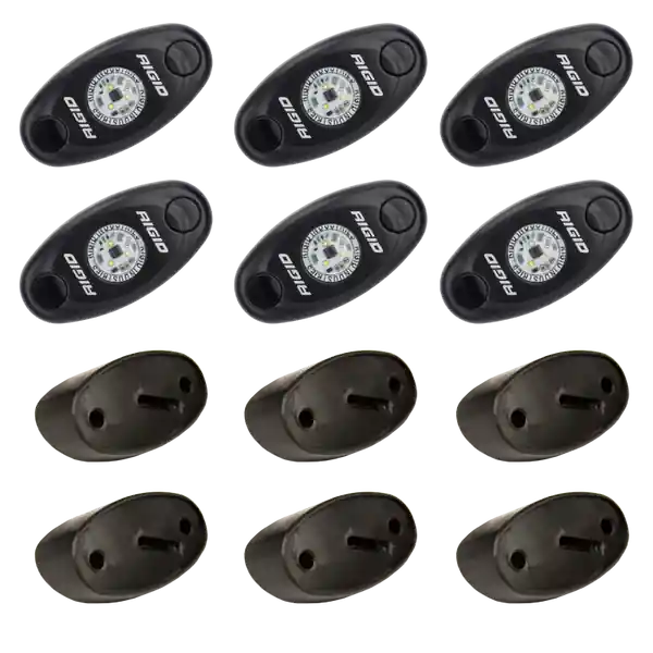 Rigid Industries Rock Light Kit- Red (6 lights)