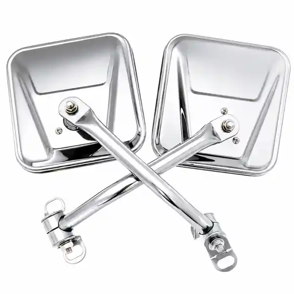 Rampage 1955-1983 Jeep CJ5 Side Mirrors - Stainless