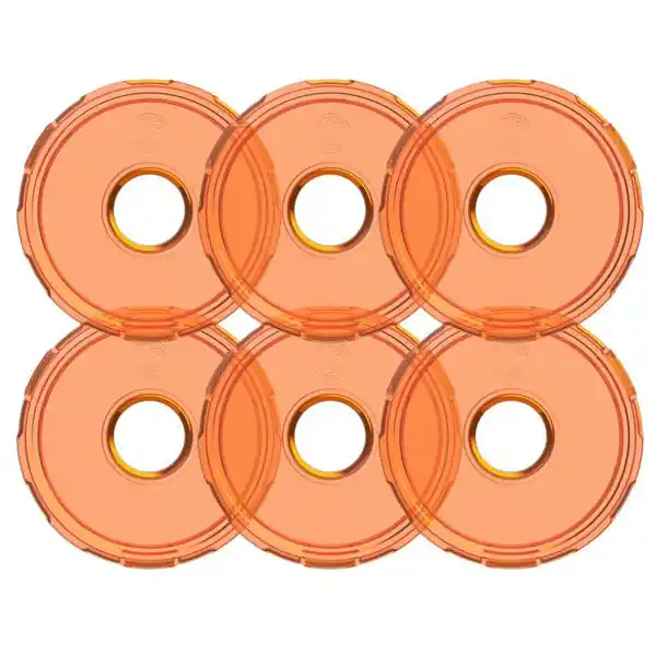 KC HiLiTES Cyclone V2 LED - Replacement Lens - Amber - 6-PK