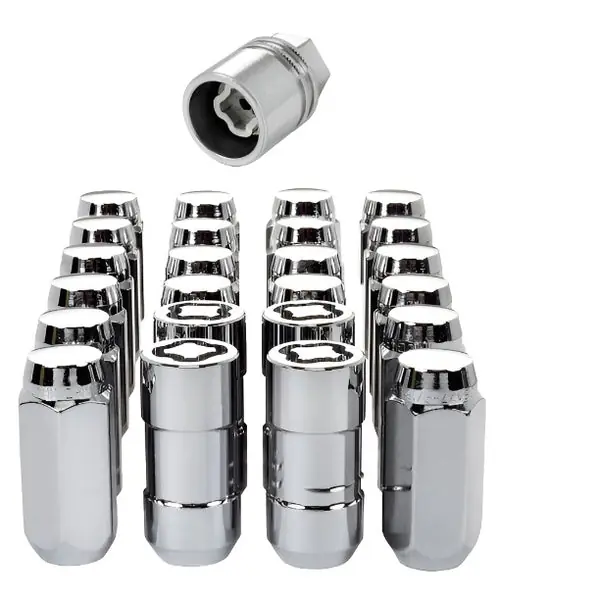 McGard 6 Lug Hex Install Kit w/Locks (Cone Seat Nut) M14X1.5 / 13/16 Hex / 1.945in. L - Chrome