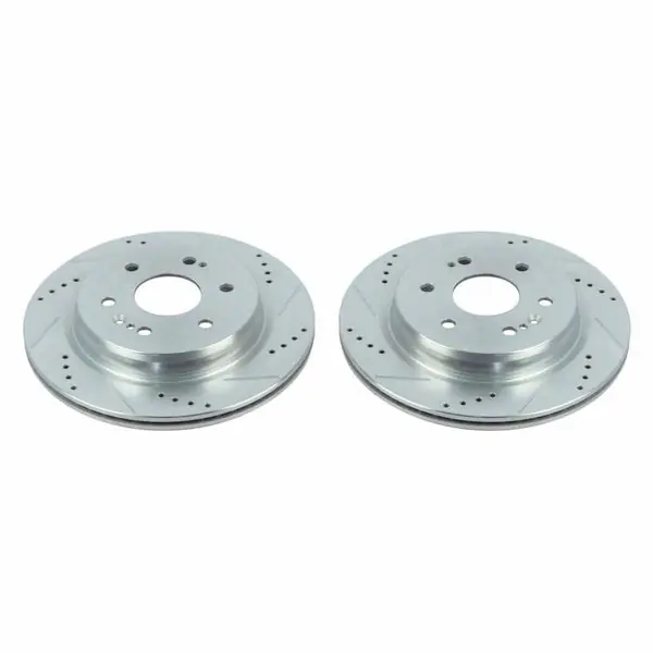 Power Stop 19-20 Chevrolet Silverado 1500 Rear Evolution Drilled & Slotted Rotors - Pair