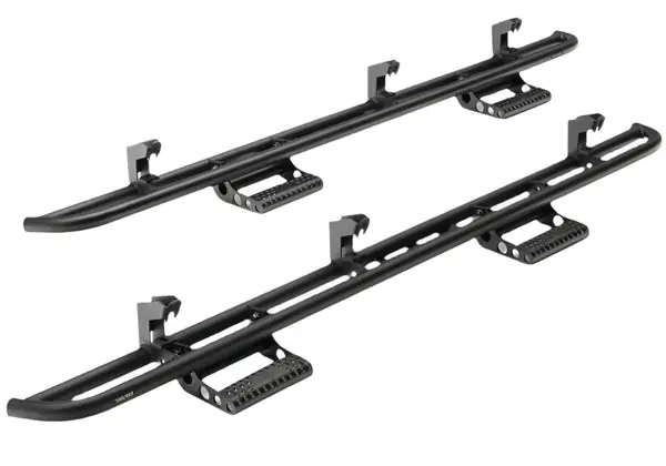 N-Fab RKR Step System 16-17 Toyota Tacoma Double Cab - Tex. Black - 1.75in