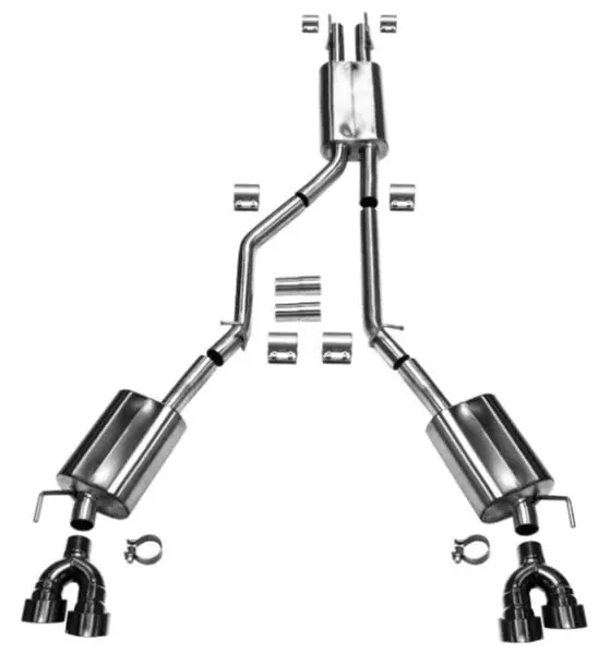 2020+ Explorer ST - 2.5" Mid Pipe Back Exhaust - Coated Tips