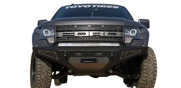 Addictive Desert Designs 10-14 Ford F-150 Raptor HoneyBadger Front Bumper w/ Winch Mount
