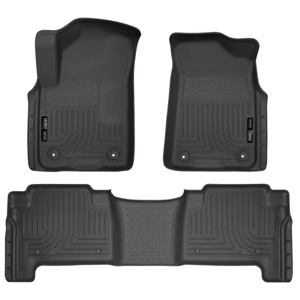 Husky Liners 2019+ Infiniti QX80/2019+ Nissan Armada Weatherbeater Black Fnt & 2nd Seat Floor Liners