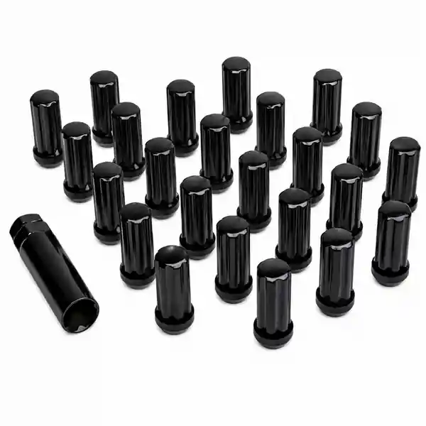 Black Lug Nuts- M14x1.5 - 24 Lug Nuts w/ Key - ICON Alloys