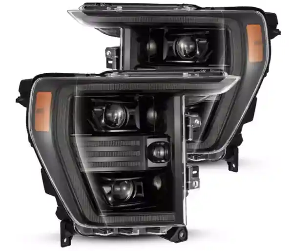 AlphaRex 21-22 Ford F150 PRO-Series Projector headlights Alpha-Black w/Activ Light/Seq Signal
