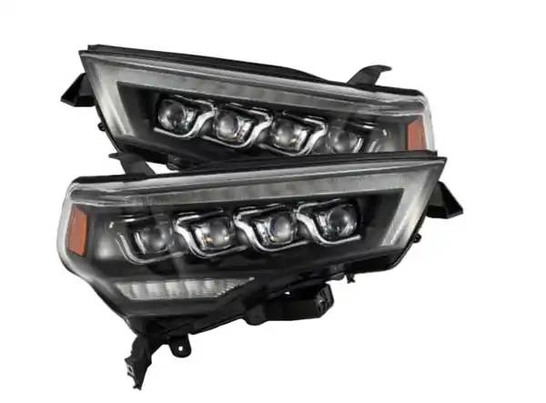 AlphaRex 14-22 Toyota 4Runner (2021 Req. Conv) NOVA LED Proj HL Blk w/Actv Light & Seq. Sig + SB DRL
