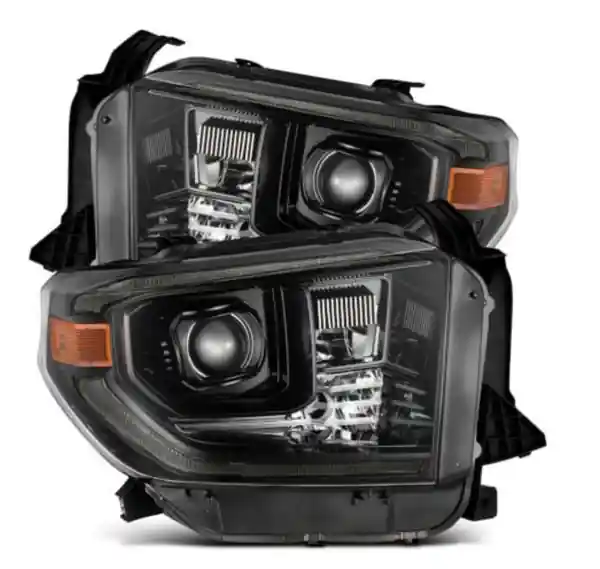 AlphaRex 14-21 Toyota Tundra PRO-Series Projector Headlights Black w/Seq. Sig. + DRL