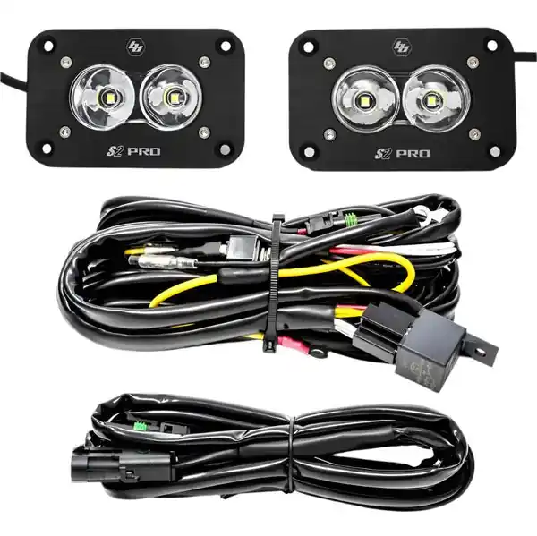 Baja Designs S2 Pro Flush Mount LED Light Pod Kit Work/Scene Pattern - Pair
