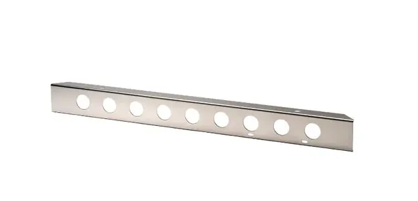 Kentrol 45-86 Jeep CJ 42 Inch Front Bumper with holes - Polished Silver