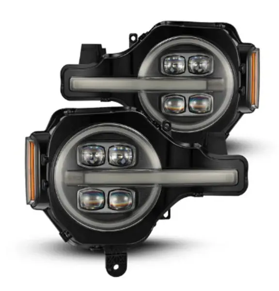 AlphaRex 21-23 Ford Bronco NOVA LED Proj Headlights Alpha-Black w/Activ Light/Seq Signal/DRL