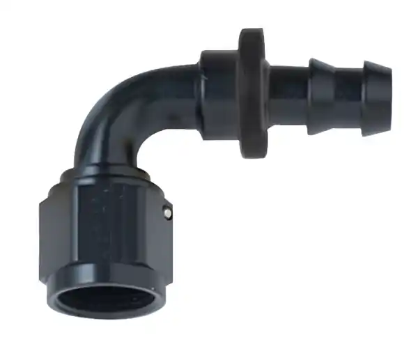 Fragola -10AN Push-Lite End 90 Degree - Black
