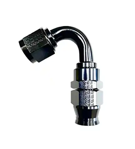 Fragola -6AN Real Street x 120 Degree Hose End Black For PTFE Hose