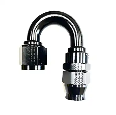 Fragola -6AN Real Street x 180 Degree Hose End Black For PTFE Hose