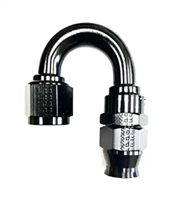 Fragola -8AN Real Street x 180 Degree Hose End Black For PTFE Hose