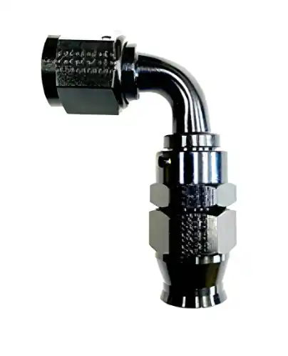 Fragola -10AN Real Street x 90 Degree Hose End Black For PTFE Hose