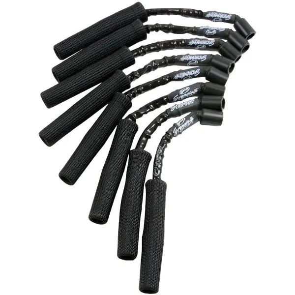 Granatelli 99-23 GM Truck V8 Perf Coil-Near-Plug Wire Conn Kit w/9in Lead/Black Jacket/Sleeve