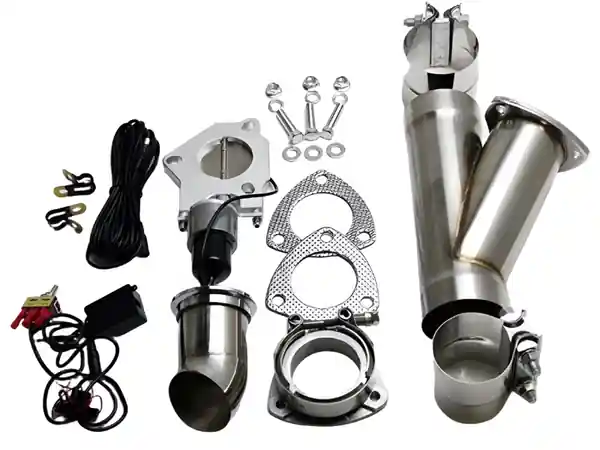 Granatelli 2.25in Aluminized Mild Steel Electronic Exhaust Cutout w/Slip Fit & Band Clamps