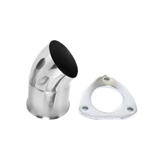 Granatelli 3.0in 304SS Turn Down w/3-Bolt Flange & Gasket