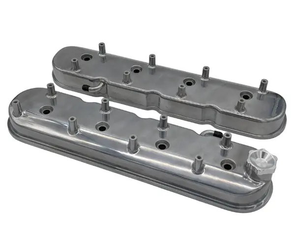 Granatelli 96-22 GM LS Tall Valve Cover w/Integral Angled Coil Mounts - Polished (Pair)