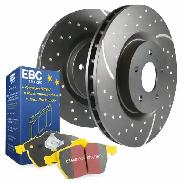 EBC Yellowstuff Rear Brake Pads & Slotted Rotors Kit - 2018+ Jeep Grand Cherokee SRT / Trackhawk & Dodge Durango SRT