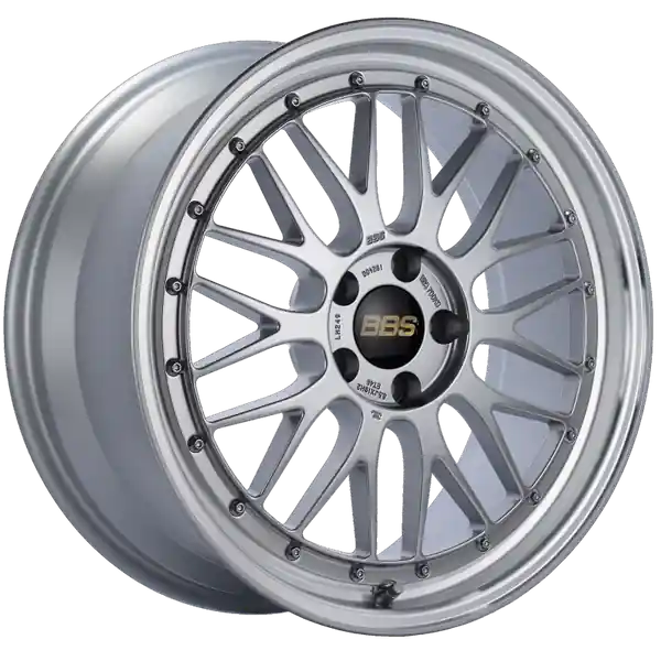 BBS LM 19x8.5 5x112 ET48 Diamond Silver Center Diamond Cut Lip Wheel -82mm PFS/Clip Required