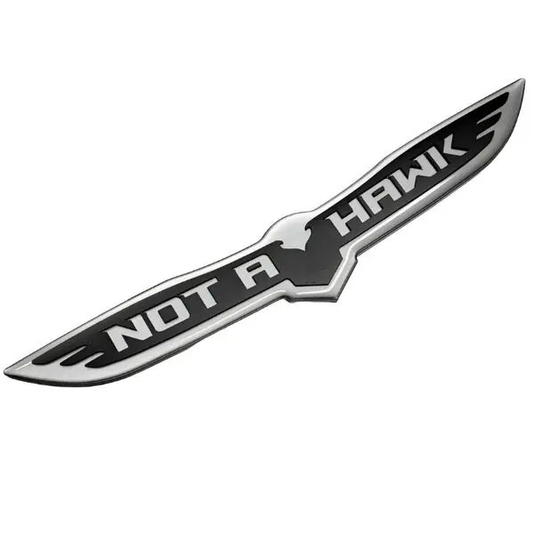 Matte Not A Hawk Trunk Badge