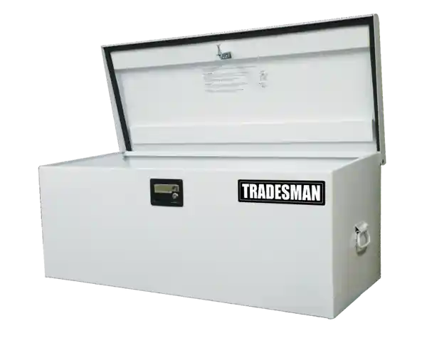 Tradesman Steel Job Site Box/Chest (Light Duty/Large) (42.75in.) - White