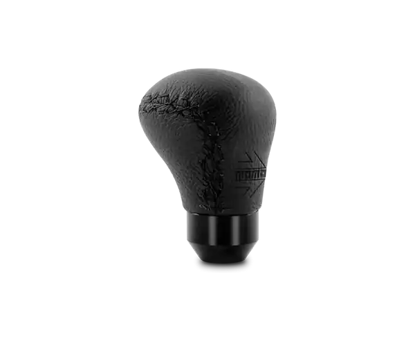 Momo Anatomico Shift Knob - Black Leather, Black Stitching