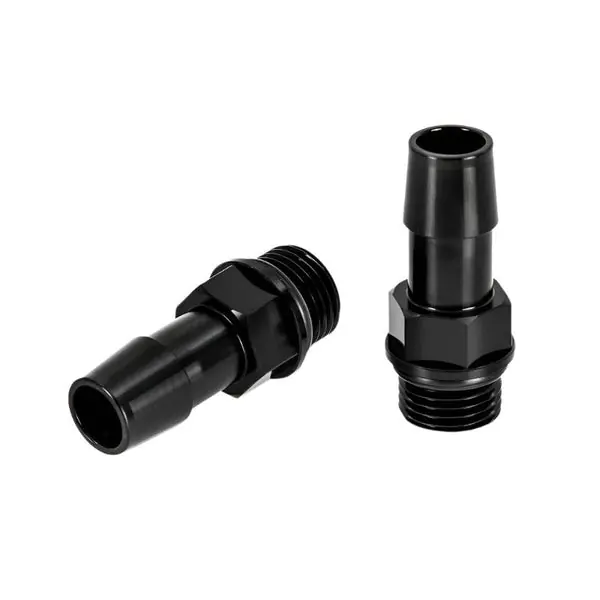 Mishimoto 16X1.5 TO 1/2in. Hose Barb Aluminum Fittings (Pack of 2)
