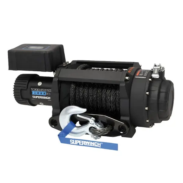 Superwinch 18000 LBS 12V DC 33/64in x 79 ft Synthetic Rope Tiger Shark 18000SR Winch