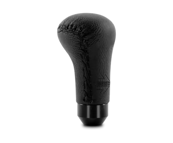 Momo Anatomico Shift Knob - Black Leather, Black Stitching