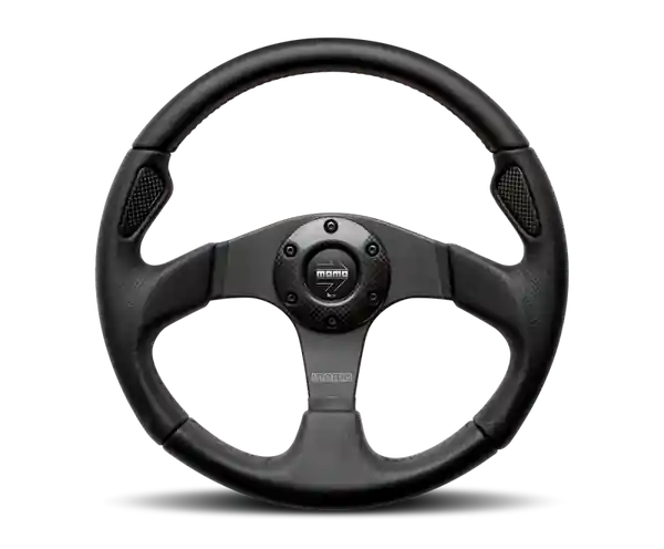 Momo Jet Steering Wheel 350 mm - Black AirLeather/Black Spokes